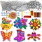 Spring Flower Suncatcher Activity Craft Kit Butterfly Sun Catcher DIY Window Paint Art Suncatcher Kits for Spring Summer Easter Party Activities Art Project Party Favors